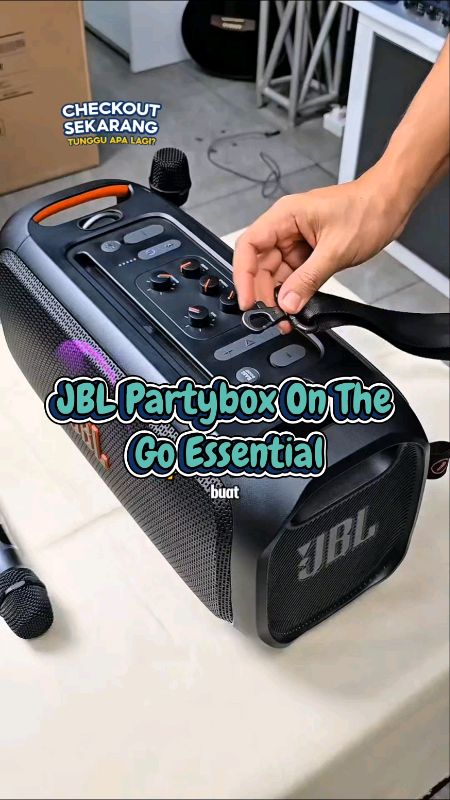 JBL Partybox On The Go Essential speaker party portable #speakerparty #JBLPartyBoxOnTheGo #ViralDiShopeeVideo #SpillRacunShopee