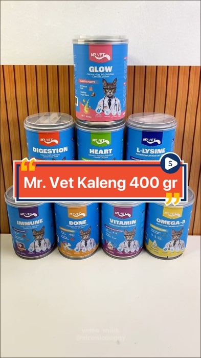 Makanan kucing bernutrisi tinggi #MrVet #mrvetkaleng #mrvetwetfood #mrvetmakananbasahkucing #mrvetmakanankucing #ViralDiShopeeVideo #SpillBawaBerkah