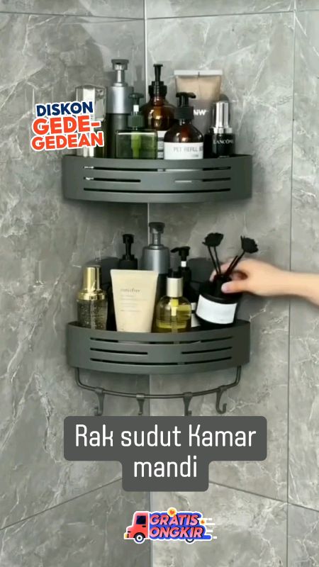 Rak sudut kamar mandi #raksudutkamarmandi #rakkamarmanditempel #rakkamarmandi #SpillBawaBerkah #RacunShopee #ShopeeLook