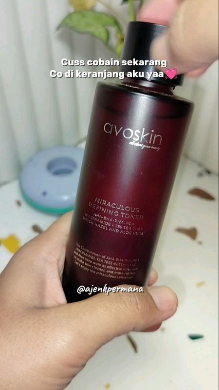 Toner eksfoliasi#avoskin #avoskinbeauty #skincare #eksfoliasi #tonereksfoliasi #refiningtoneravoskin #RacunShopee #ShopeeBeautyHaul #ShopeeCOD #fyp