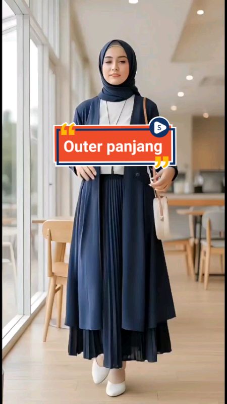 Outer panjang Viral #VikaOuter#LongOuter#ShopeeLook#HijabStyle#RacunShopee#DailyOutfit#SpillBawaBerkah#GratisOngkirRP0#DiskonRacunShopee