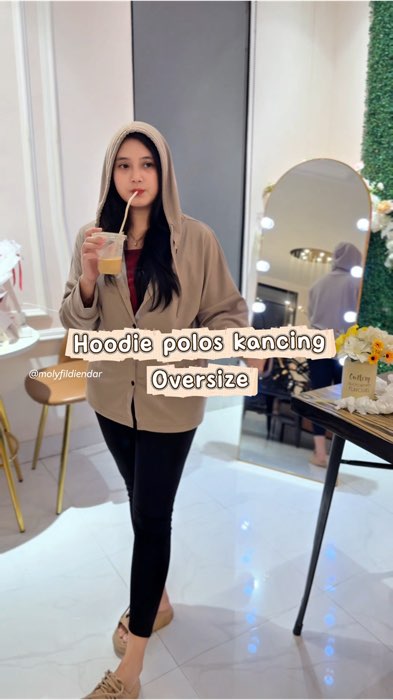 Hoodie polos kancing oversize cakep banget nih #hoodie #hoodiepolos #hoodiekancing #hoodieoversize #hoodiemurah #ShopeeFashionHaul