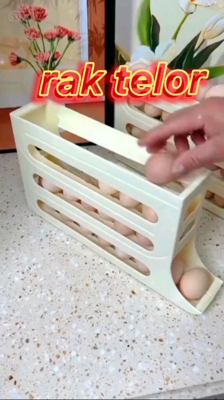 Rak penyipanan telor gulir otomatis #RacunShopee #RacunShopeeCheck #racunshopeemurah #ShopeeCOD #raktelor #raktelorsusun #rakpenyimpanantelur