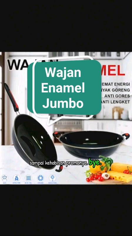 Wajan Enamel Jumbo #wajanenamel #wajanantilengket #wajanmurah #wajan #DiskonRacunShopee #RacunShopee #ShopeeLook #ribkaelen