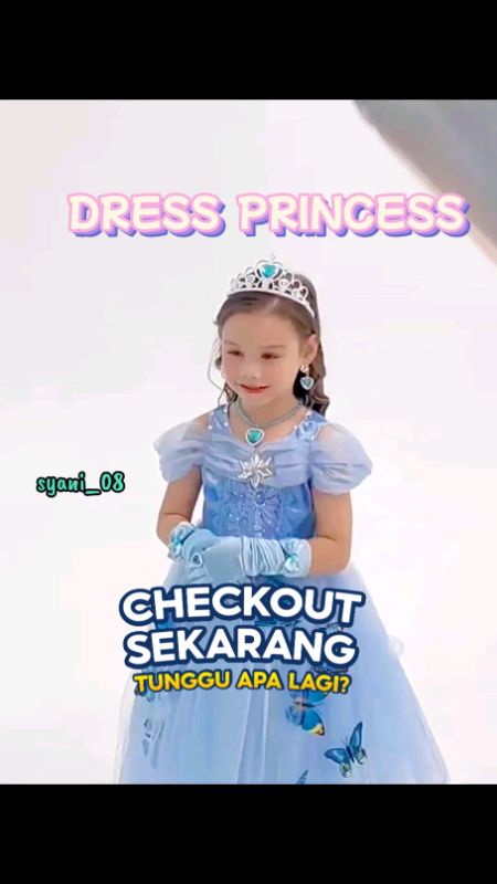 Dress Princess Anak Gaun Putri #dreescantik #RacunShopeeCantik #VideoViralDiShopee #SpillRacunShopee #anaklucu #NyeselGakBeliDisini