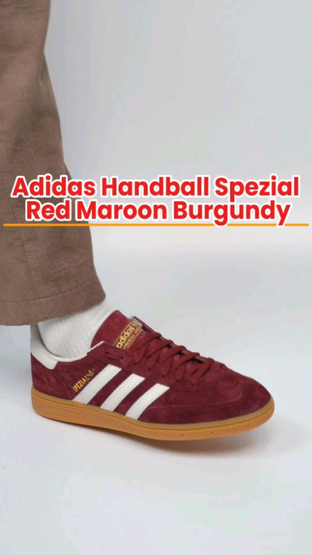 #Adidas Handball Spezial Red Maroon Burgundy #adidas #adidasoriginals #sneakers  #adidassamba #SpillRacunShoopee #ViralDiShopeeVideo #DiskonRacun #fyp