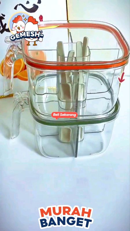 AKINO - MITSUKO Kontainer Bumbu Sekat ♥️#wadahbumbukeringbasahsekat #wadahbumbudapur #RacunShopee #ViralDiShopeeVideo #Viralfyp♥️😍