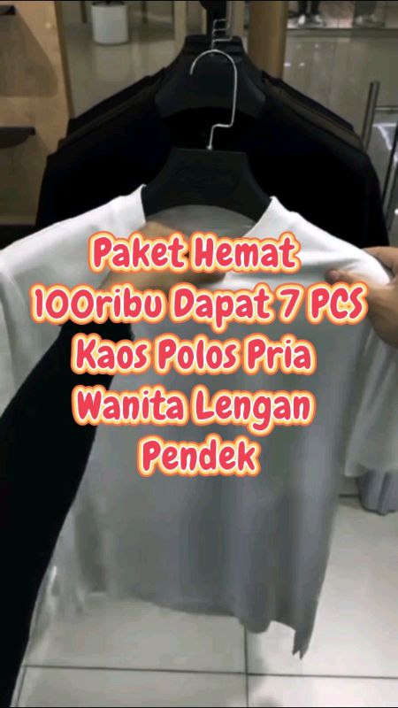 Paket Hemat 100ribu Dapat 7 PCS Kaos Polos Pria Wanita Lengan Pendek. #RacunShopeeCheck #ViralDiShopeeVideo #TermurahDiShopee #GratisOngkirRP0 #fyp