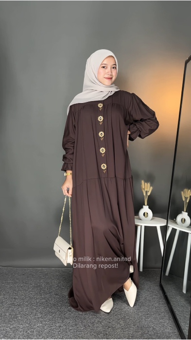 Gamis rayon lebaran #gamis #ShopeeLook #OOTDFashionShopee #ShopeeFashionHaul #GratisOngkirRPO #inspirasiramadanshopee