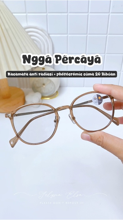 Kacamata anti radiasi photocromic #TermurahDiShopee #PromoNonStop #ShopeeLook #ShopeeFashionHaul #kacamata #kacamataantiradiasi #kacamataphotocromic