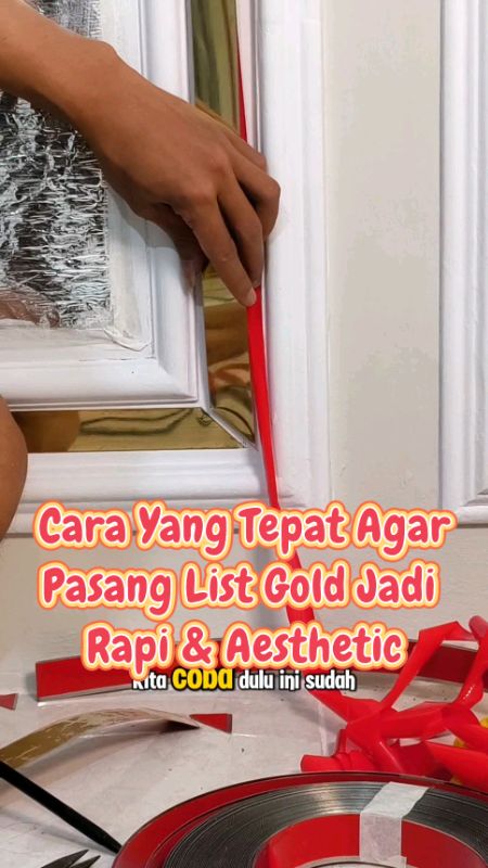 Cara Pasang List Mirror Gold Stainless Potong Miring Agar Rapi Banget!!!  #tutorial  #listmirrorgold  #listgoldmouldingdinding #listgoldstainless