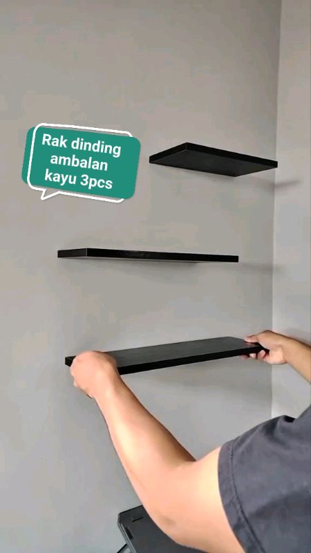 Rak dinding ambalan kayu set 3pcs #rakdinding #rakdindingkayu #ambalandinding #ambalankayu #ambalan #rakkayu #RacunShopee #ShopeeCOD #PromoNonStop