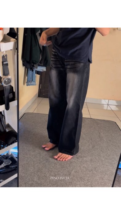 Celana jeans Panjang Loose Korean style baggy Reguler Washed Fit Pria gombrong skena #FashiondiShopee #RacunShopee #ShopeeCOD #ShopeeLook
