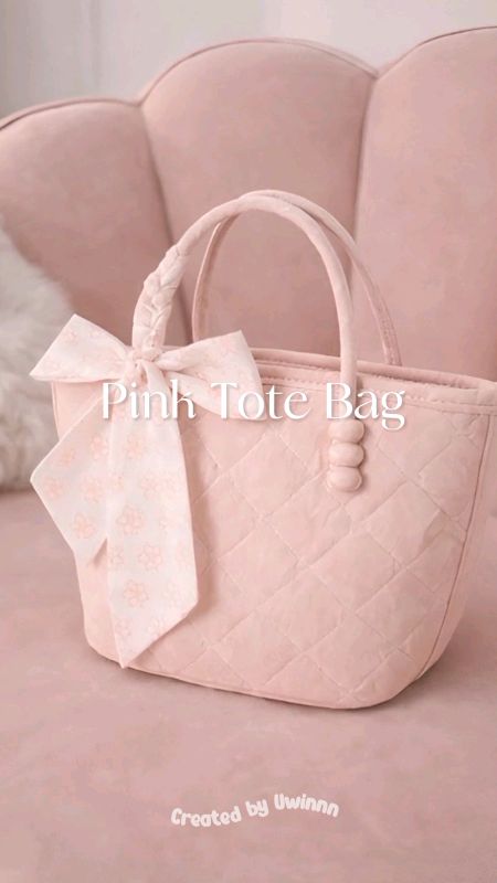 Pink tote bag #ShopeeFashionHaul #ShopeeLook #shopeevideo #taswanita #handbag #slingbag #fyp #videoai