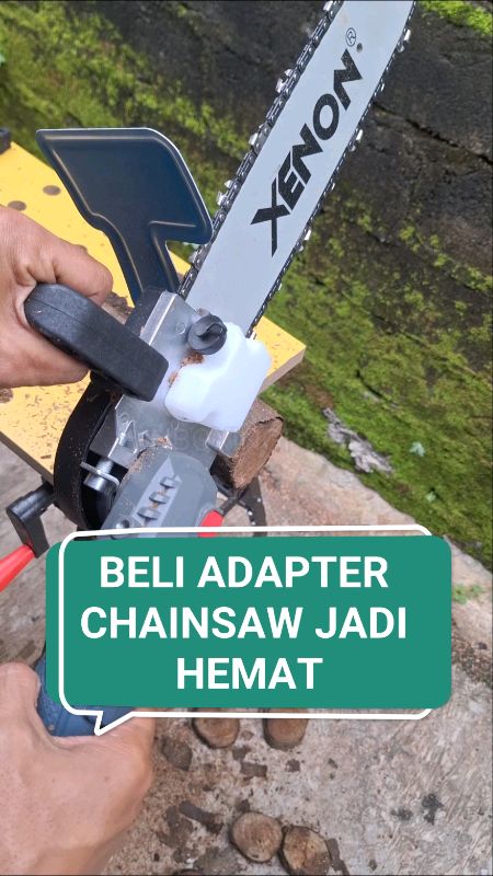 ADAPTER CHAINSAW XENON BUAT GERINDA #RacunShopee #adaptergerinda #chainsaw #gerindabatre #gerindalistrik #xenon