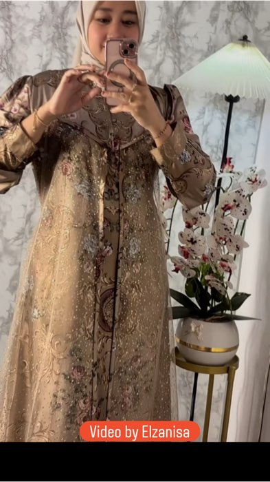 Rekomendasi Gamis Silk mix Brukat Giltter