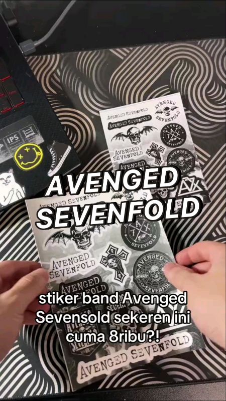 Stiker Gitar 8k AvengedSevenfold😋 Tinggal Tempel Dan Anti luntur#stiker #avengedsevenfold #RacunShopee #affiliate