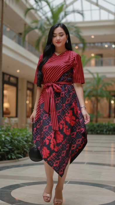 Dress lancip batik motif kekinian cantik elegan #dress #outfitideas #rekomendasioutfit #dresslancip #sekdress