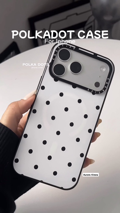 polkadot case 🖤🤍 #caseiphone #RacunShopee #shopeevideo #ShopeeReview #polkadotcase #casepolkadot