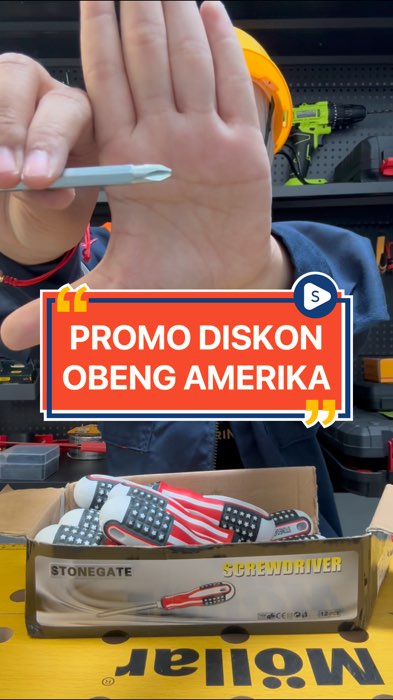 Promo diskon obeng Amerika #obengmultifungsi #obengbungadanbintang #obengminus #obengamerika #obengamerikaduasisi #promo #diskon #promomurah #sale