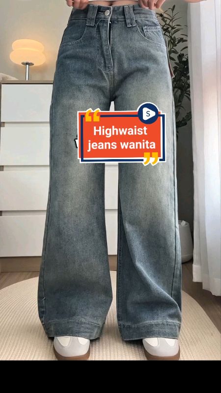 Highwaist jeans wanita #highwaistjeans #jeanshighwaist #jeanswanita #highwaistpants #celanajeanswanita #baggyjeans #RacunShopee #ShopeeCOD #ShopeeLook