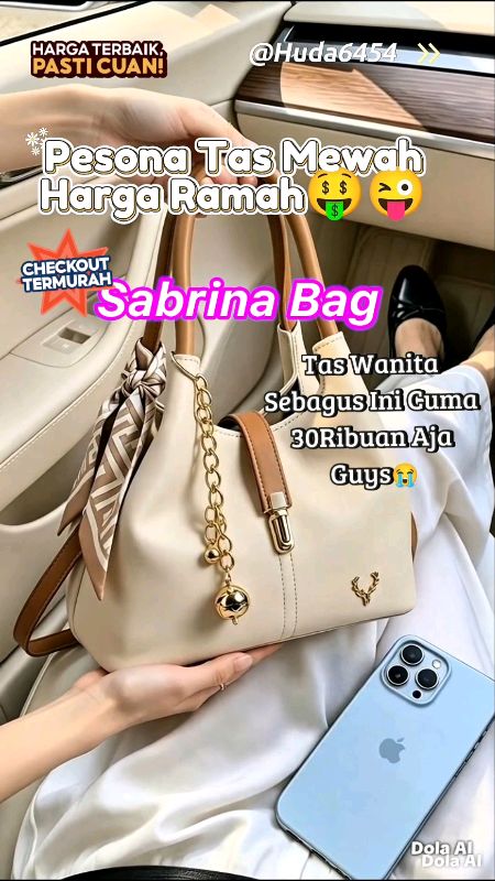 Sabrina Bag😍#taswanita#tasselempang#handbag#slingbag#sabrinabag#harukabag#fashionwanita#RacunShopee#GratisOngkirRP0#Diskon50Persen#bismillahfyp#viral