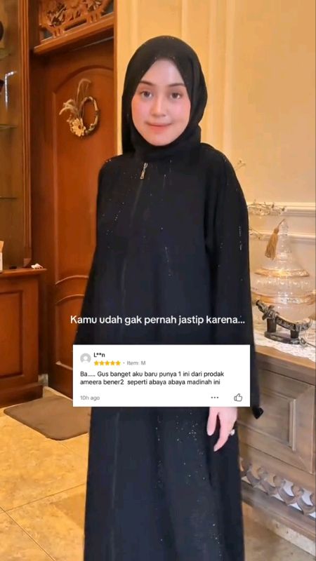 #abayajetblack #abayahitam #abayamewah #abayaelegan #SpillRacunShopee #launching #ameeramuslimgallery
