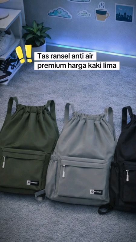 RHID - Tas Ransel Sekolah Pria Wanita#tasserut #tasgendong #tasserutstringbag #tasransel #RacunShopee #ShopeeFashionHaul #ShopeeBeautyHaul #ShopeeLook
