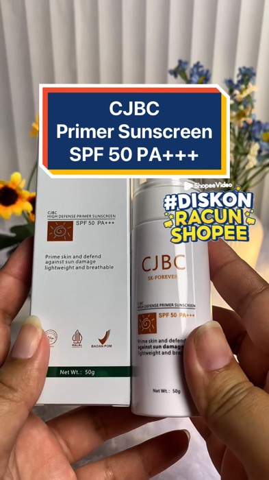 CJBC Sunscreen SPF 50 PA+++ #cjbc #cjbcsunscreen #RacunShopee #RacunShopeeCheck #GakNyeselBeliIni #PromoNonStop #ViralDiShopeeVideo #SpillRacunShopee