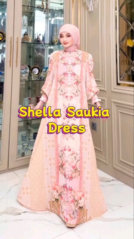 Shella Saukia Dress #shellasaukia #dress #gamis #gamismewah #gamiskekinian #OOTDFashionShopee #ShopeeLook #RacunShopee #ViralDiShopeeVideo #ShopeeCOD