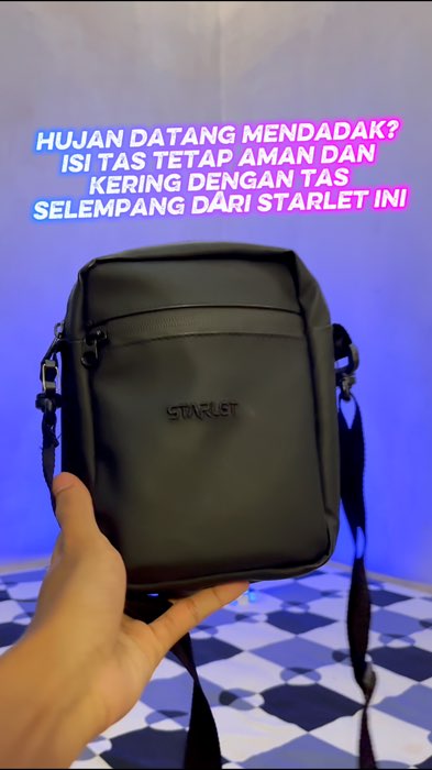 Hujan datang mendadak? isi tas tetap aman dan kering dengan tas selempang dari starlet ini #ViralDiShopeeVideo #PromoNonStop #RacunShopee #ShopeeCOD