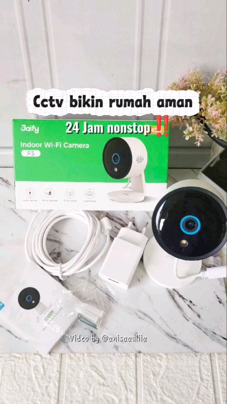 CCTV Indoor Jaify hadir dengan kualitas gambar jernih, bisa dipantau realtime lewat smartphone #withjaifywithsafety #Jaify #securewithjaify