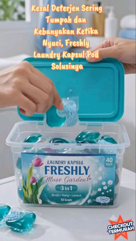 Freshly Sabun Deterjen Laundry Kapsul Pod Gel Ball.. #freshly #laundrykapsul #freshlylaundrycapsule #freshlylaundrypod #kapsulmesincuci #podmesincuci