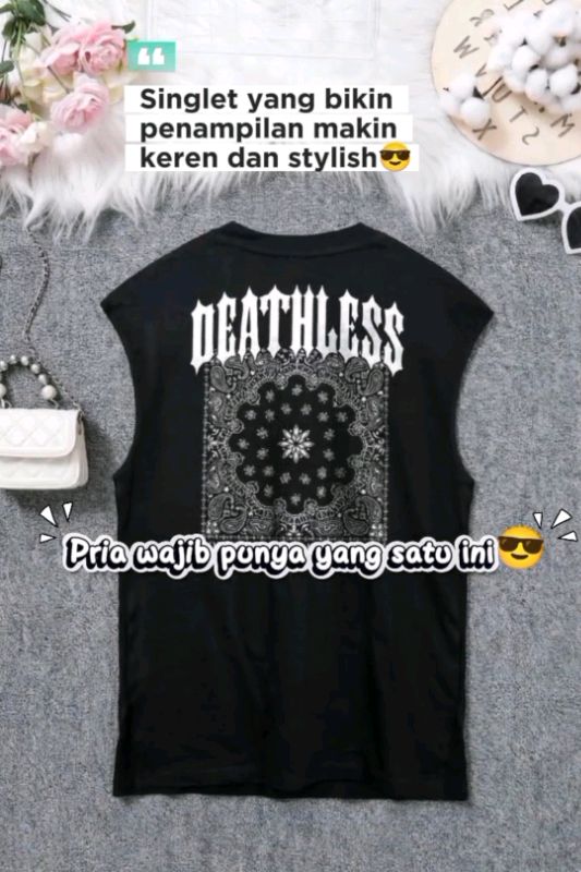 DEATHLESS KAOS SINGLET #AffiliateShopee #SingletPria #SingletDeathless#OutfitKeren #GayaAnakMuda #BelanjaHemat #RacunShopee #PromoShopee #fashionpria