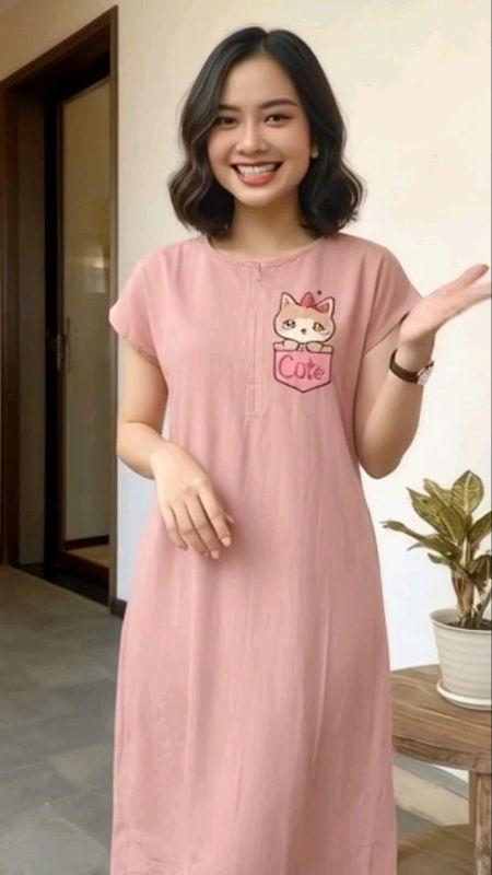 daster midi motif kucing #dastermurah #dastermidi #dastermidimurah #RacunShopee #OOTDFashionShopee