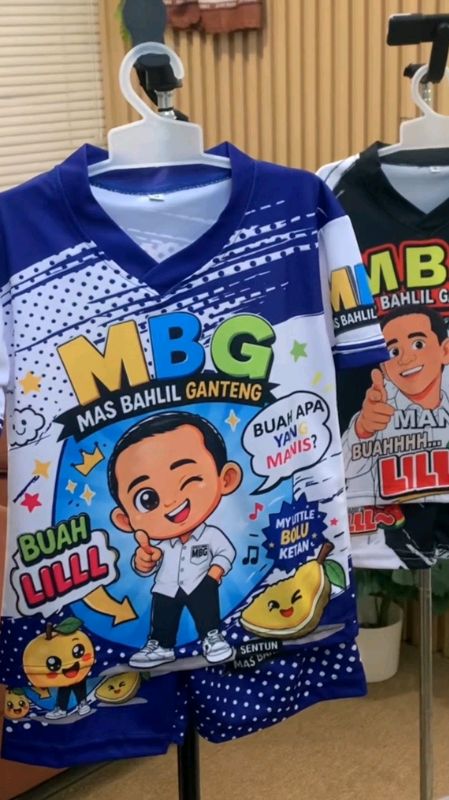 setelan kaos anak motif MBG #setelananak #setelankaosanak #kaosanakmotifmbg #fyp