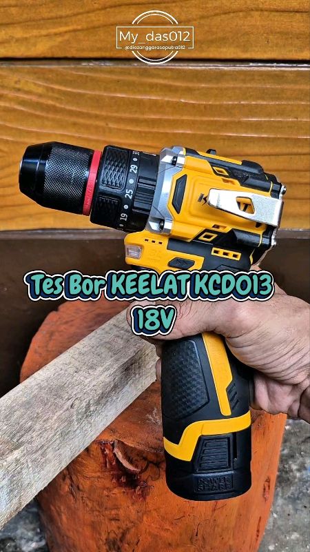 Tes Bor KEELAT KCD013 18V 🔥 #RacunShopee #borbaterai #keelat #keelatkcd013 #cordlessdrill #bor18v #borbrushless #borimpact #alatkerja #perkakastukang