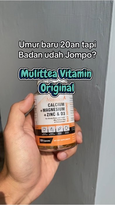 Mulittea Multivitamin #mulittea #mulitteavitamin #multivitamin #calcium #magnesium #zinc #vitamind3 #suplemenkesehatan #GratisOngkirRP0 #ShopeeCOD