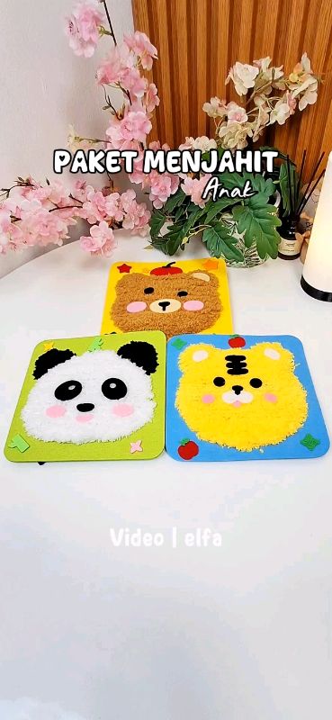 Diy Merajut Benang - Set Sulam Anak#setsulamtangan #setmenjahit#merajutbenang #mainananak #mainananakperempuan #mainananakmurah #RacunShopee