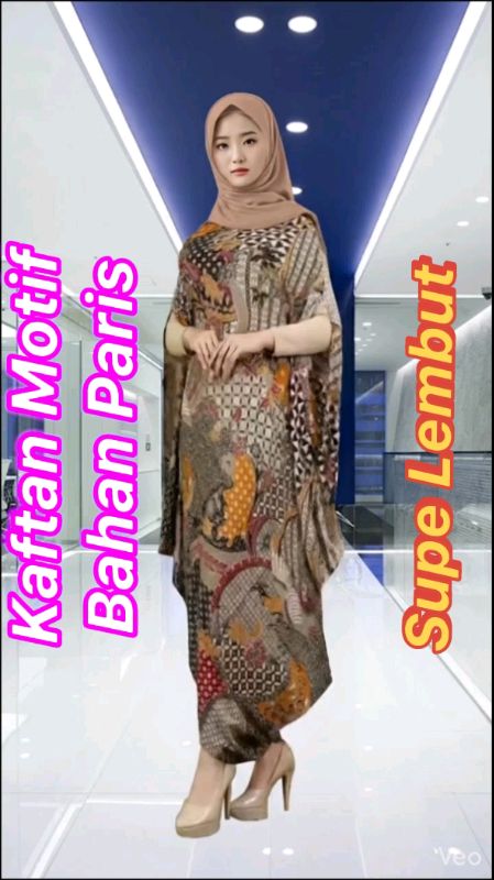 Kaftan Motif Katun Paris #kaftan #kaftanlebaran #kaftanmotif #kaftanparis #ShopeeLook #ShopeeFashionHaul #ShopeeCOD