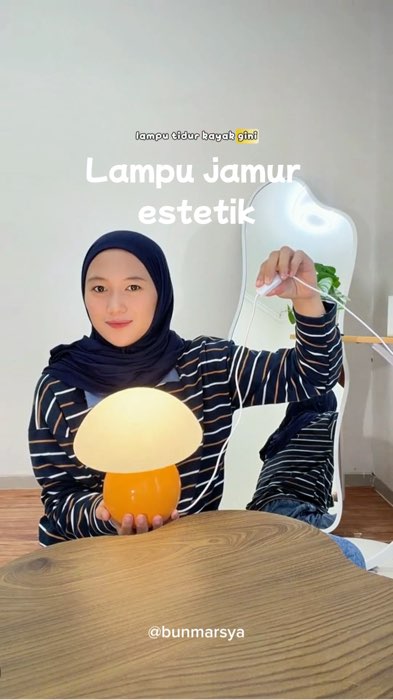Lampu jamur estetik #lampuaesthetic #ViralDiShopeeVideo #DiskonRacunShopee