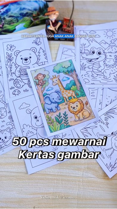 Dapat 50 lembar murah banget #TermurahDiShopee #ShopeeCOD #GratisOngkirRP0 #mewarnaigambar #kertasgambarmewarnai #mewarnaianak