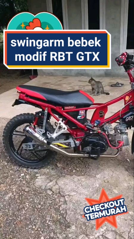 SwingArm Bebek Modif RBT GTX motor Langsir panjang 55 cm #swingarm #swingarmcustom #swingarmrbt #armgtx #armrbt #swingarmsupertrack