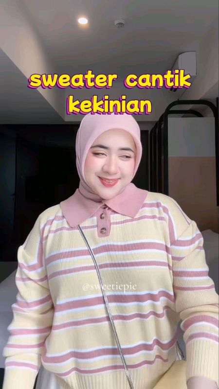 swetaer cantik kekinian.    #sweaterrajut #sweater #sweatergarisgaris #sweatergaris #bajurajut #bajurajutmurah