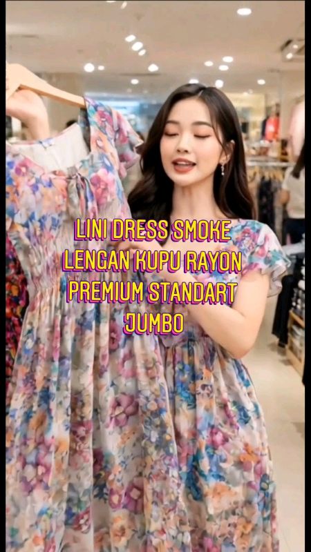 LINI DRESS SMOKE LENGAN KUPU RAYON PREMIUM STANDART JUMBO #dastertalikanankiri #dastermurah #dasterkekinian #dasterviral #dasterbusui #RacunShopee