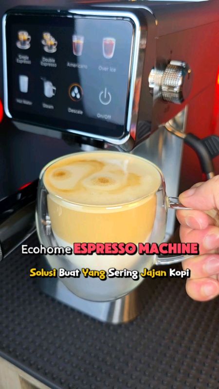Mesin Espresso Ecohome #espressomaker #espressomachine #mesinkopi #mesinkopiespresso #mesinkopimurah #coffeemaker #mesinespresso #mesinkopirumahan