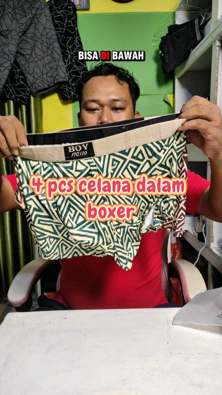 4 Pcs Celana dalam boxer #ViralDiShopeeVideo #ShopeeCOD #celanaboxer #ShopeeLook #cdboxer #cdpria #PromoNonStop #celanadalampria #DiskonShopeeVideo