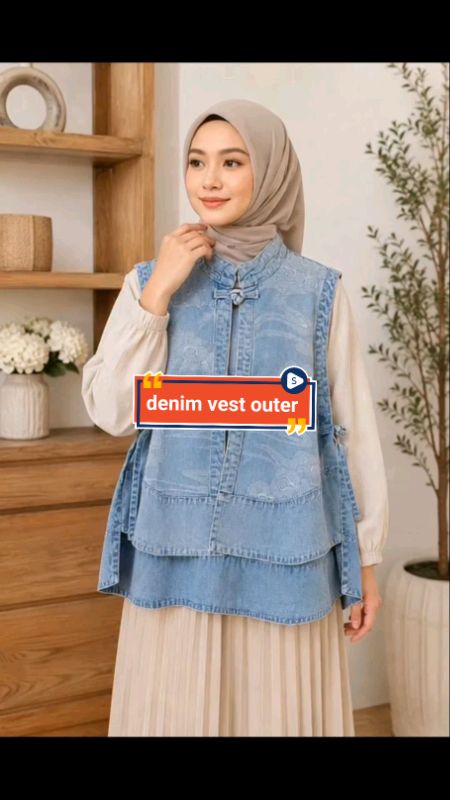 denim vest outer #ShopeeCOD #racunshopeemurah #denimvestouter #denimvestwanita #OOTDFashionShopee #bismillahfyp #ViralDiShopeeVideo #OngkirRP0Semua #R