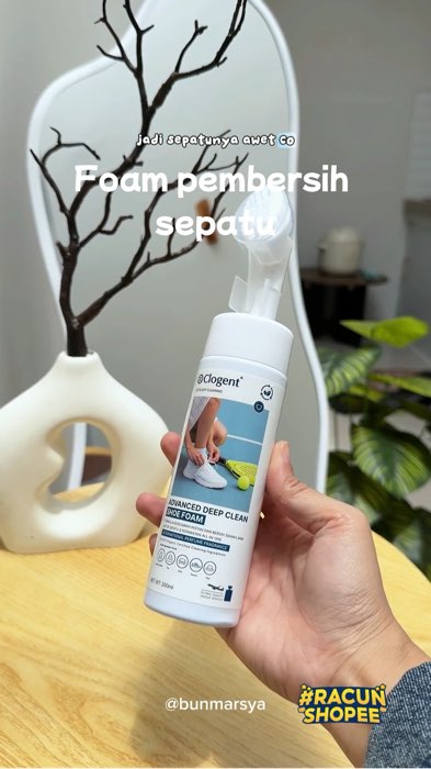 Clogent foam pembersih sepatu ampuh tanpa air #GakNyeselBeliIni #pembersihsepatu #ViralDiShopeeVideo