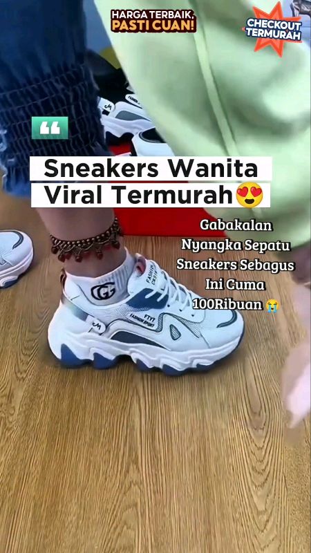 Sneakers Wanita Kekinian😍#sepatuwanita#sneakers#sneakerswanita#sepatumurah#sepatuolahraga#fashionwanita#ShopeeFashionHaul#racunshopeee#Diskon50Persen